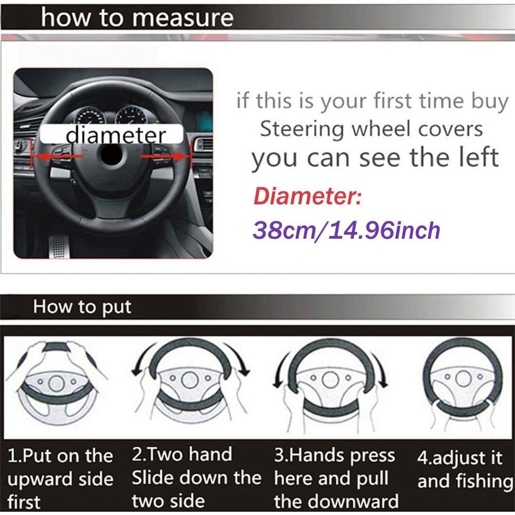 Funda Universal para Volante Cxtiy gx013 Piel Esponjosa 38cm Rojo Vino