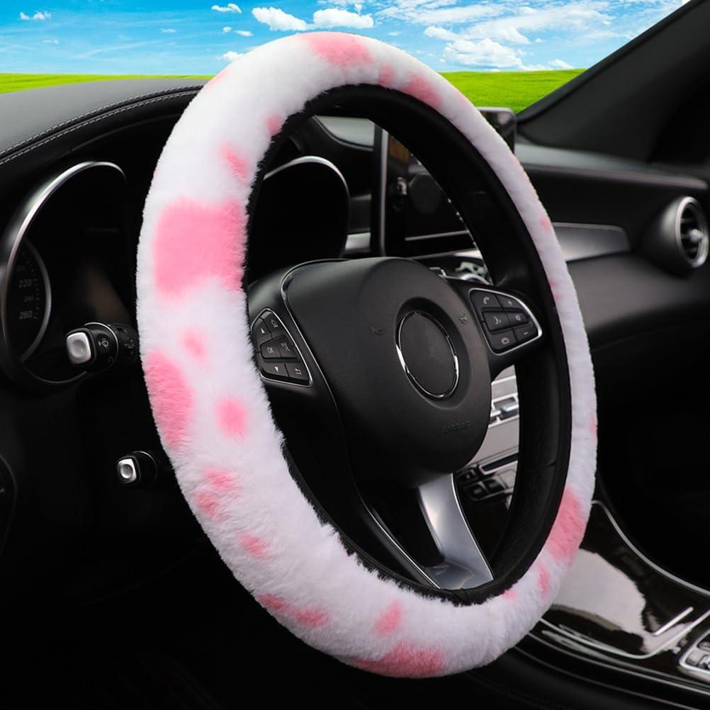 Funda de Volante ALEMODR Terciopelo Rosa 38 cm Universal