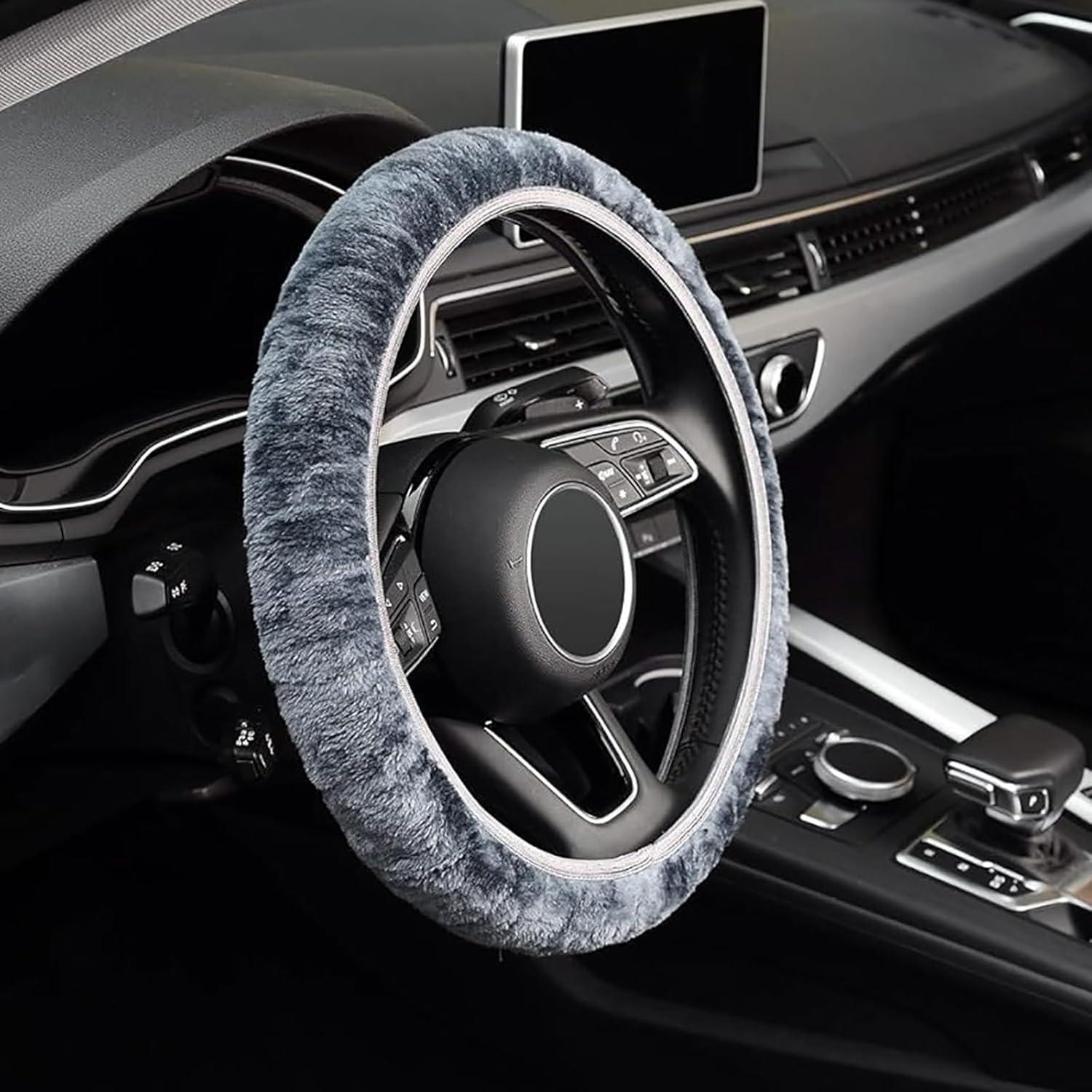 Cubierta de Volante de Lana Falsa Tianmei Gris 34.8-39.9cm