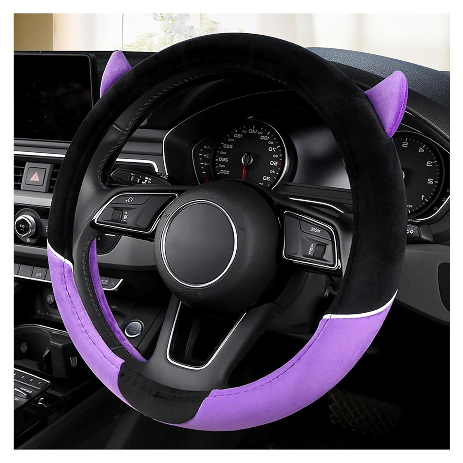 Cubierta de Volante Forala 3D de Peluche Morado Universal 37-38 cm