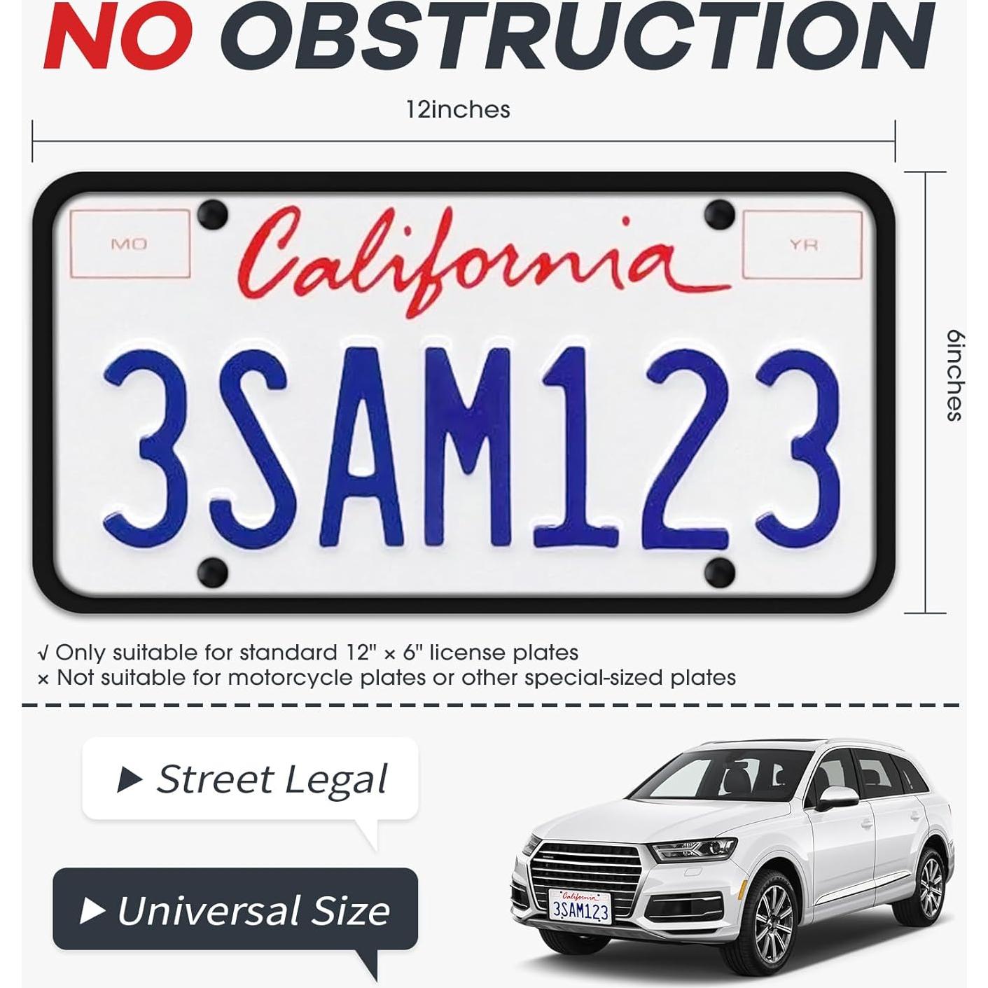 Marco de Placa de Licencia de Silicona Aujen US535 - Paquete de 2