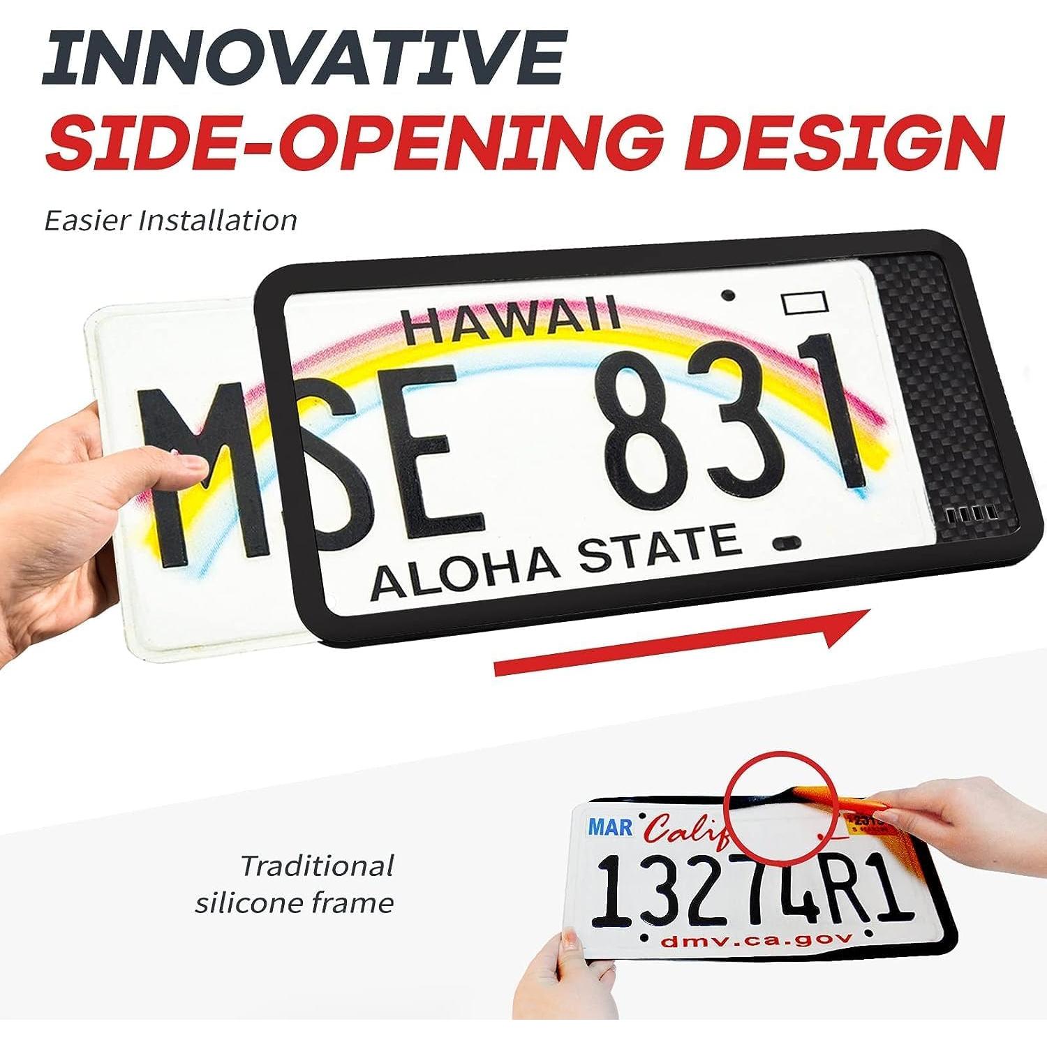 Marco de Placa de Licencia de Silicona Aujen US535 - Paquete de 2