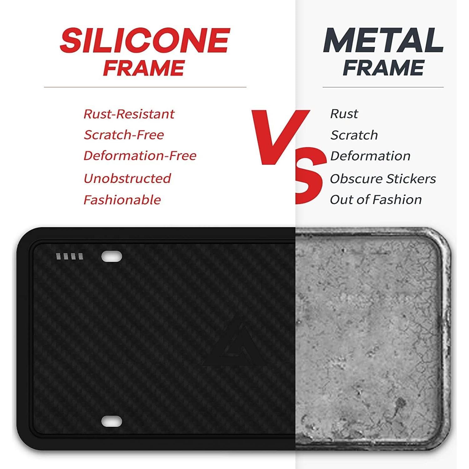 Marco de Placa de Licencia de Silicona Aujen US535 - Paquete de 2