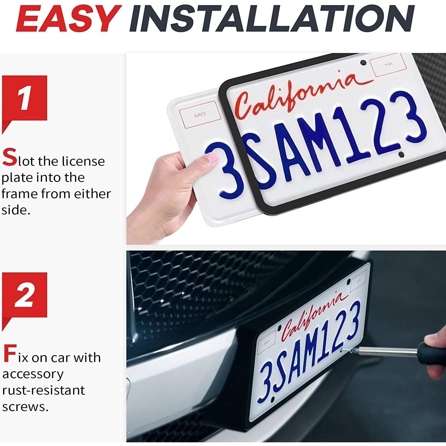 Marco de Placa de Licencia de Silicona Aujen US535 - Paquete de 2