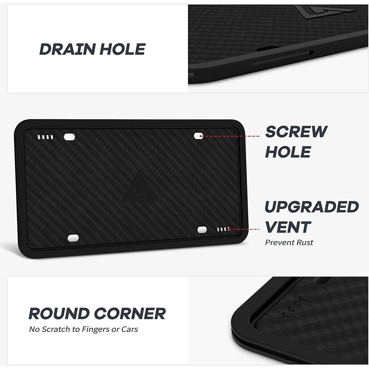 Marco de Placa de Licencia de Silicona Aujen US535 - Paquete de 2