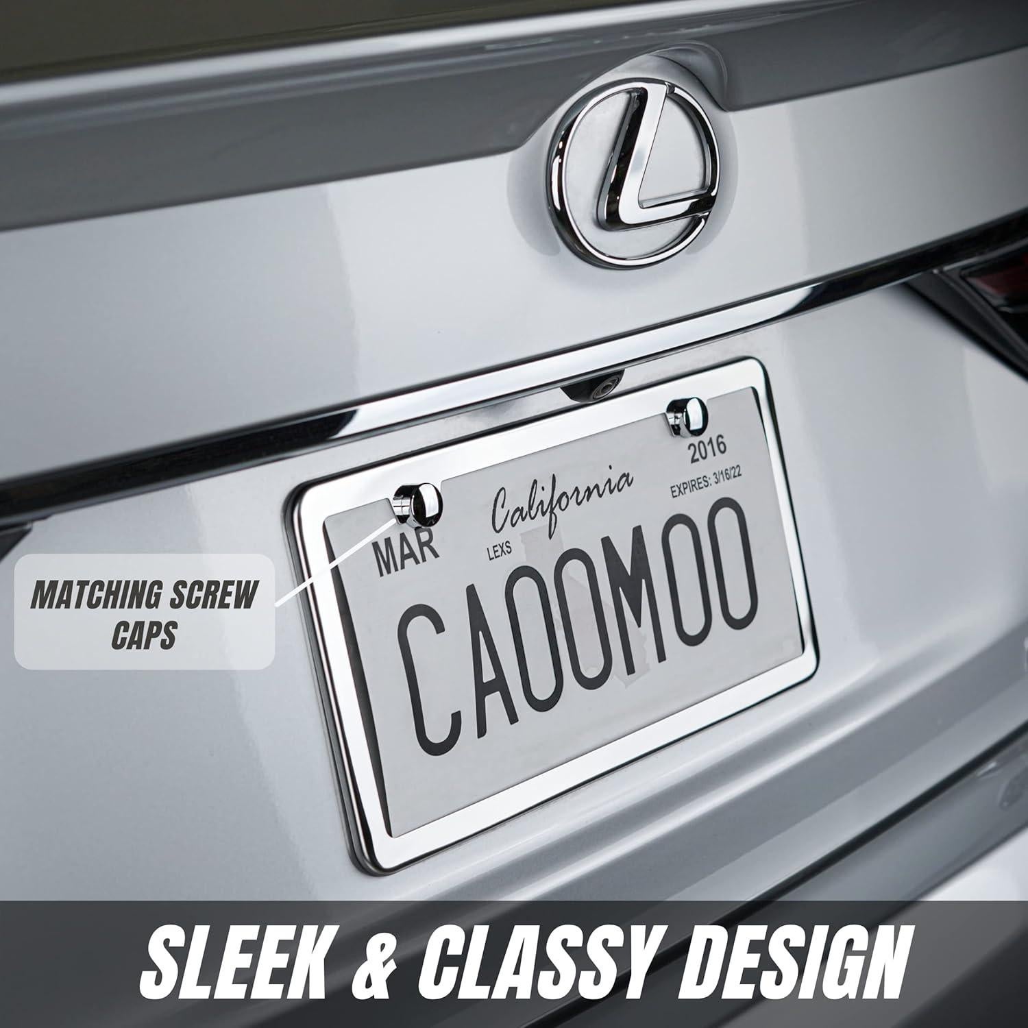 Marco de Placa de Licencia SunplusTrade Acero Inoxidable Plata