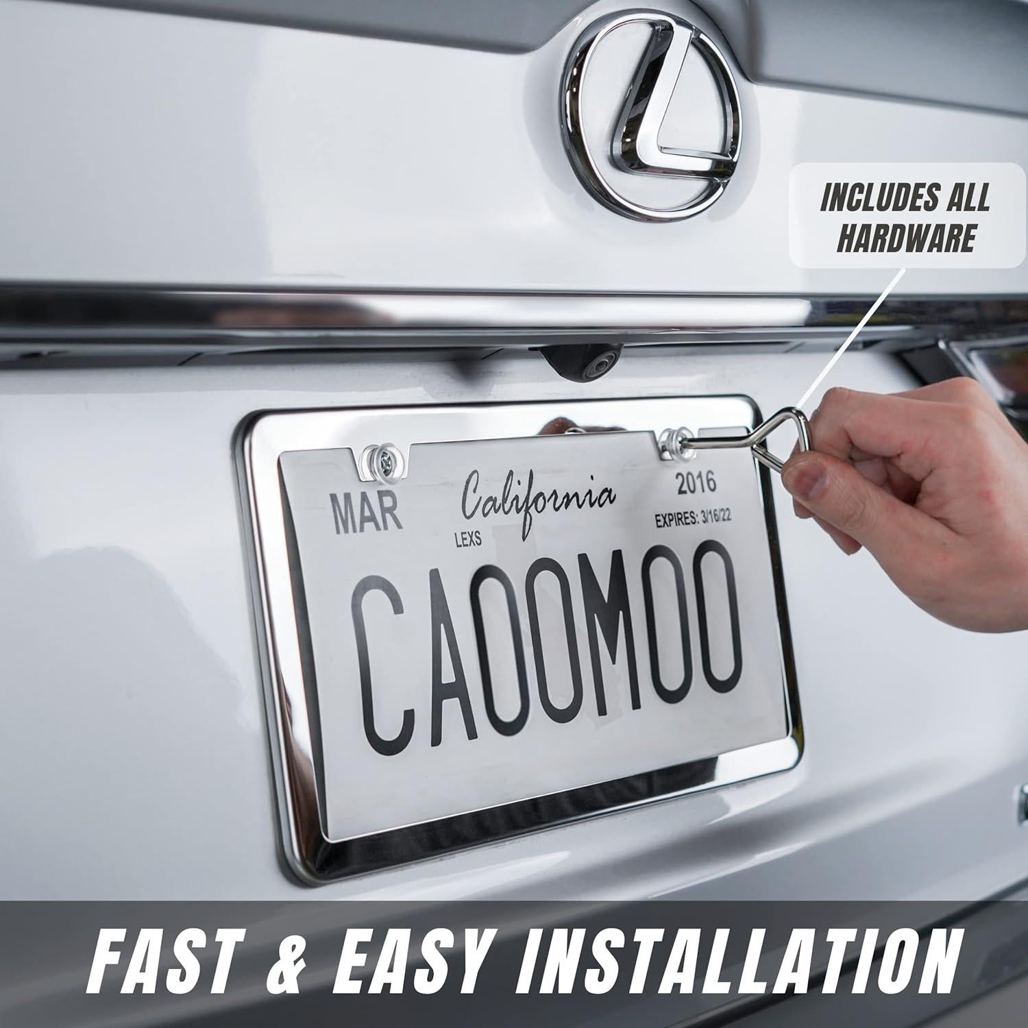 Marco de Placa de Licencia SunplusTrade Acero Inoxidable Plata