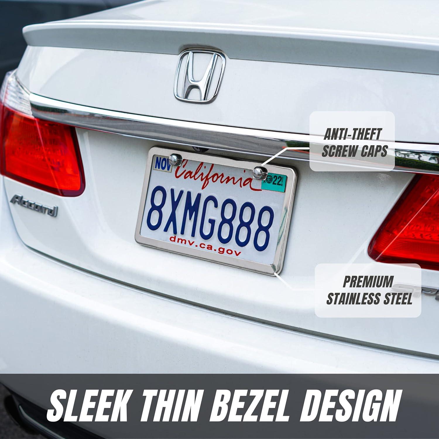 Marco de Placa de Licencia SunplusTrade Acero Inoxidable Plata