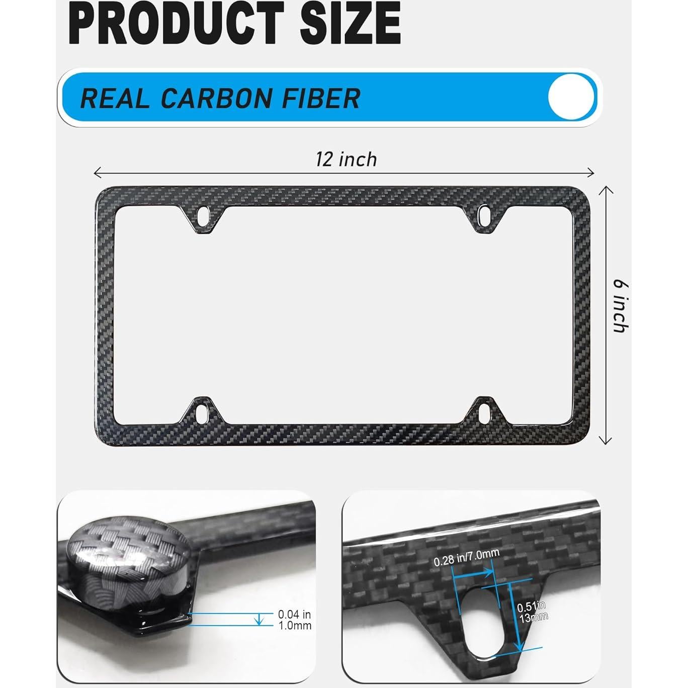 Marco de Placa de Licencia BGGTMO Fibra de Carbono 31.2x16cm
