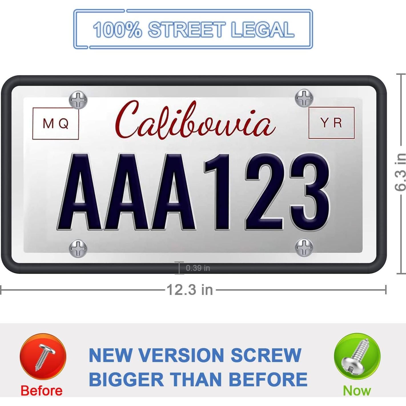 Paquete de 2 Marcos de Placa de Licencia Silicona QiqaMole