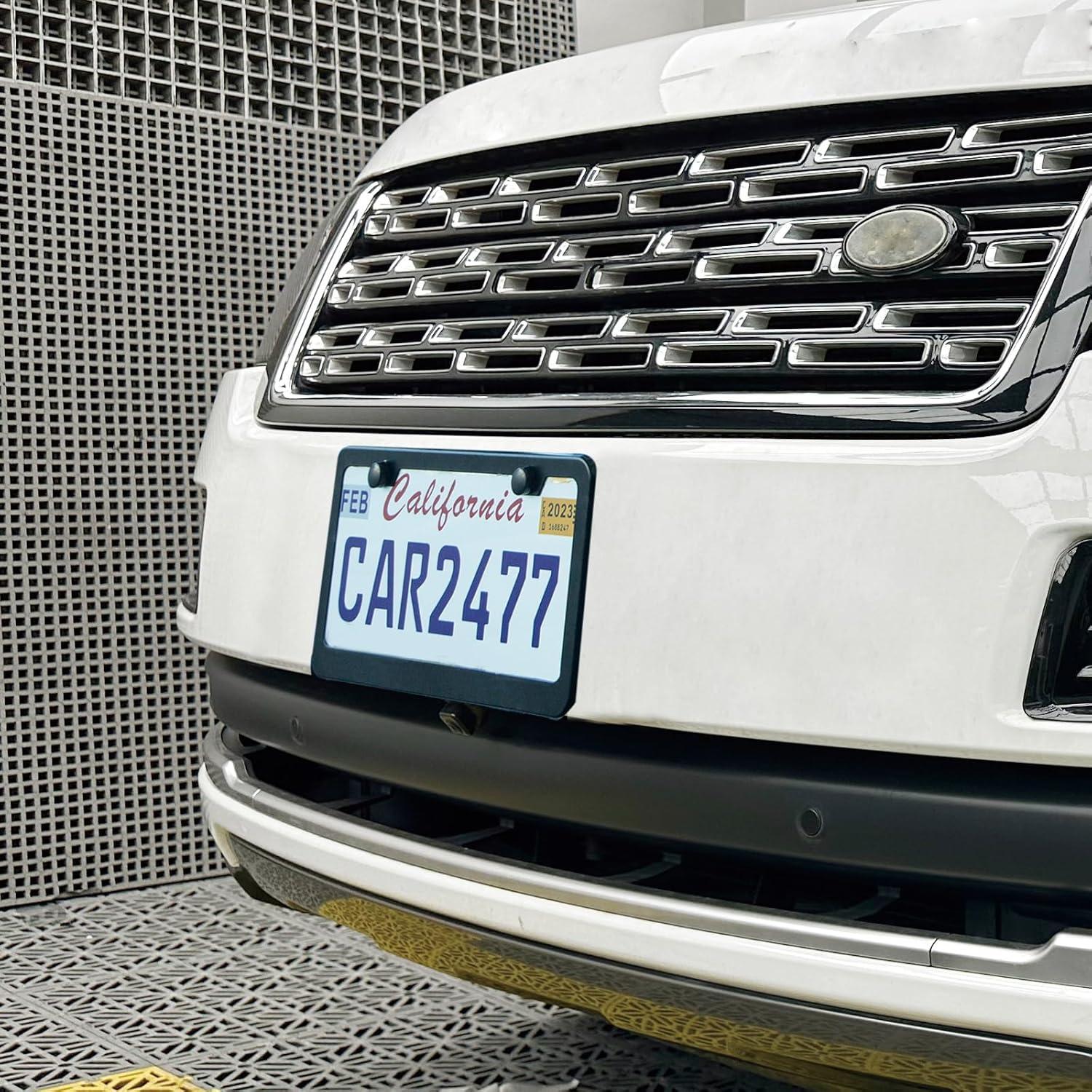 2 Marcos de Placa de Licencia Negros Mate Lengnoyp Universal