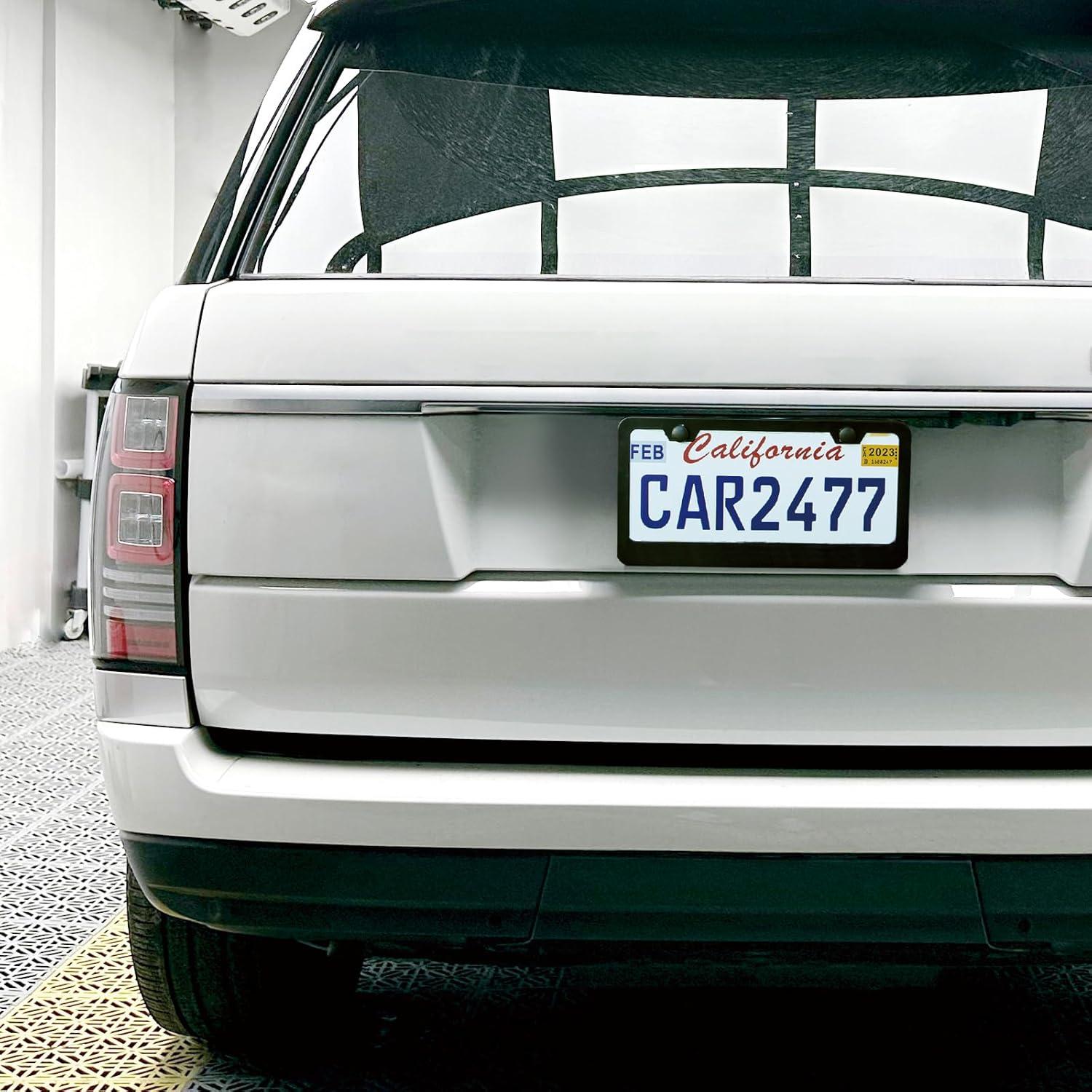 2 Marcos de Placa de Licencia Negros Mate Lengnoyp Universal