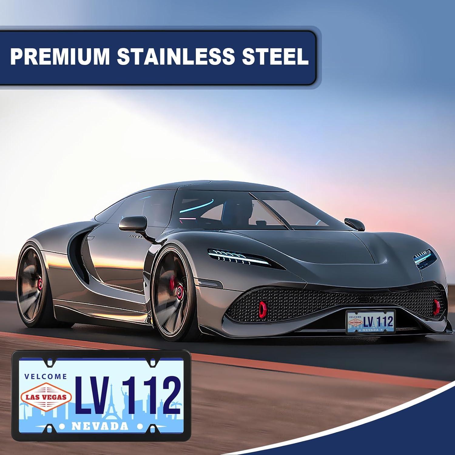 Paquete de 2 Marcos de Placas de Licencia QUANQIUFEI 31x16 cm