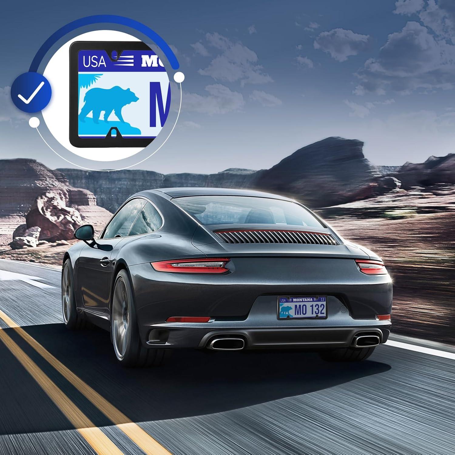 Paquete de 2 Marcos de Placas de Licencia QUANQIUFEI 31x16 cm