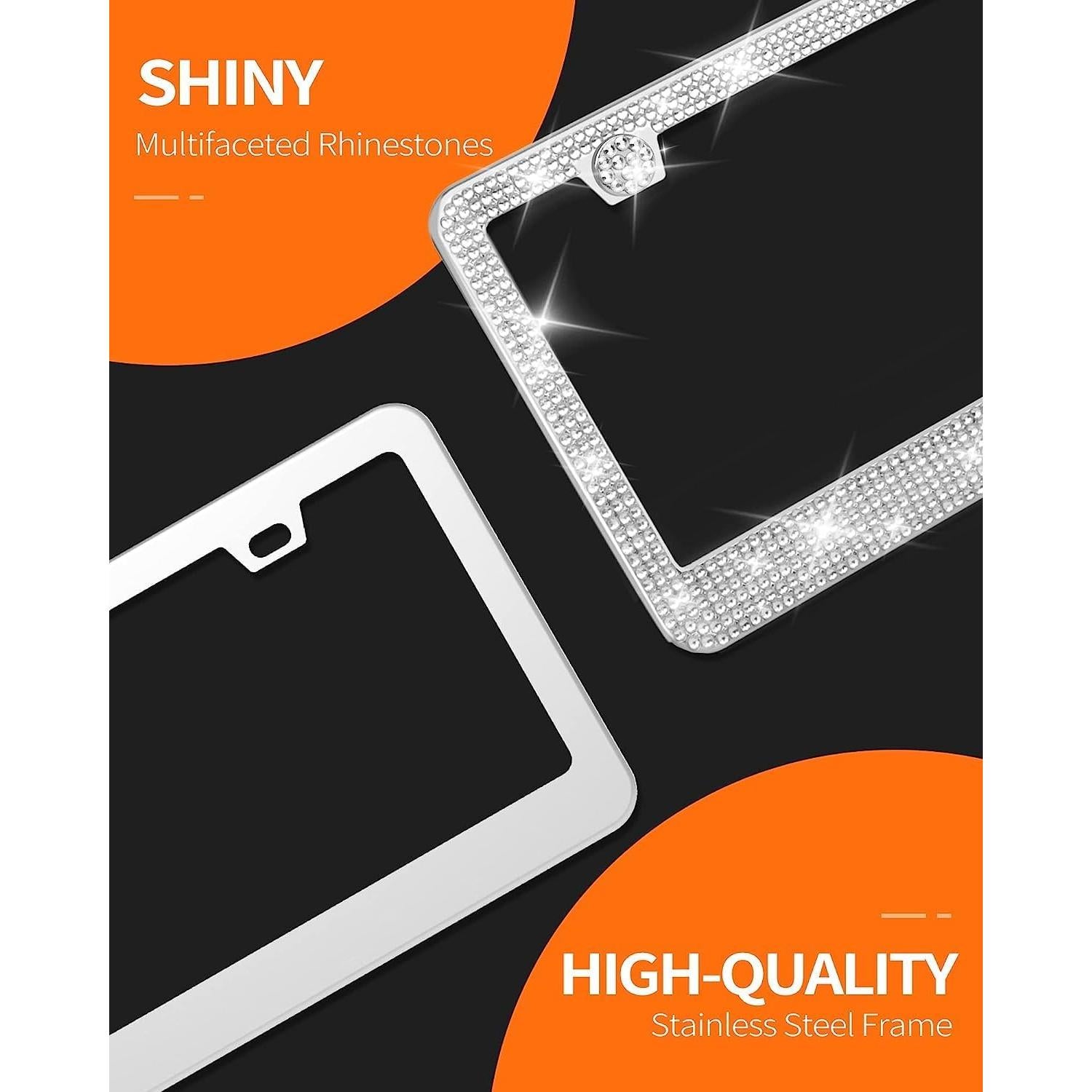 Marco de Placa de Licencia HOTOR con Rhinestones Brillantes