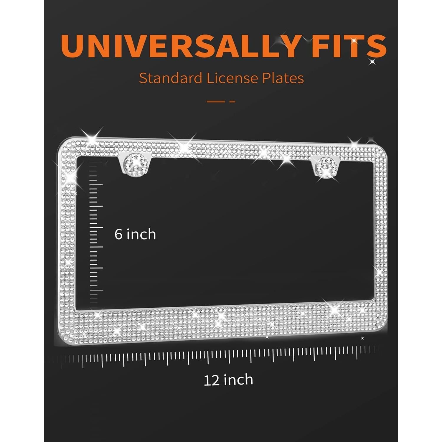 Marco de Placa de Licencia HOTOR con Rhinestones Brillantes