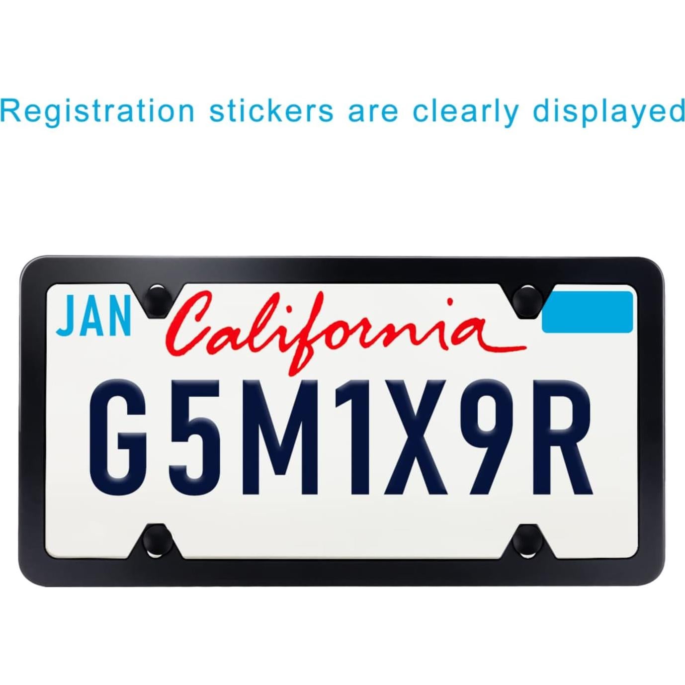 Marcos de Placas de Licencia Lrokimg Negros 4 Agujeros Universal