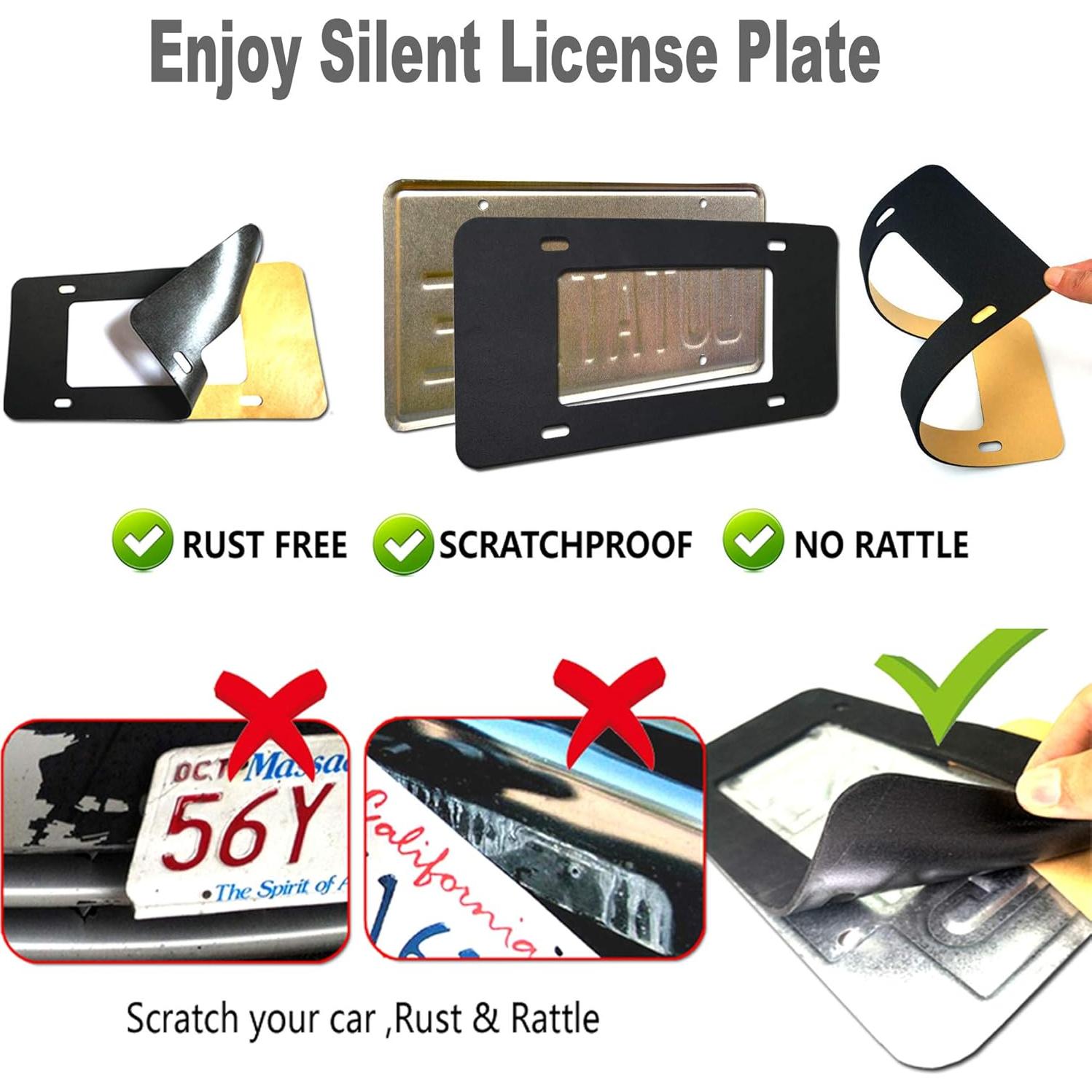 Marco de Placa de Licencia ZXFOOG de Fibra de Carbono 4 Agujeros