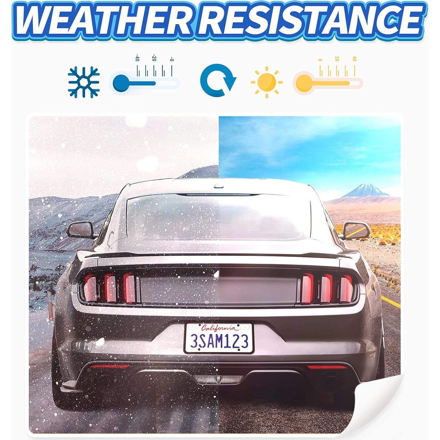 Marcos de Placas de Licencia de Silicona Aujen 2 PCS Negro