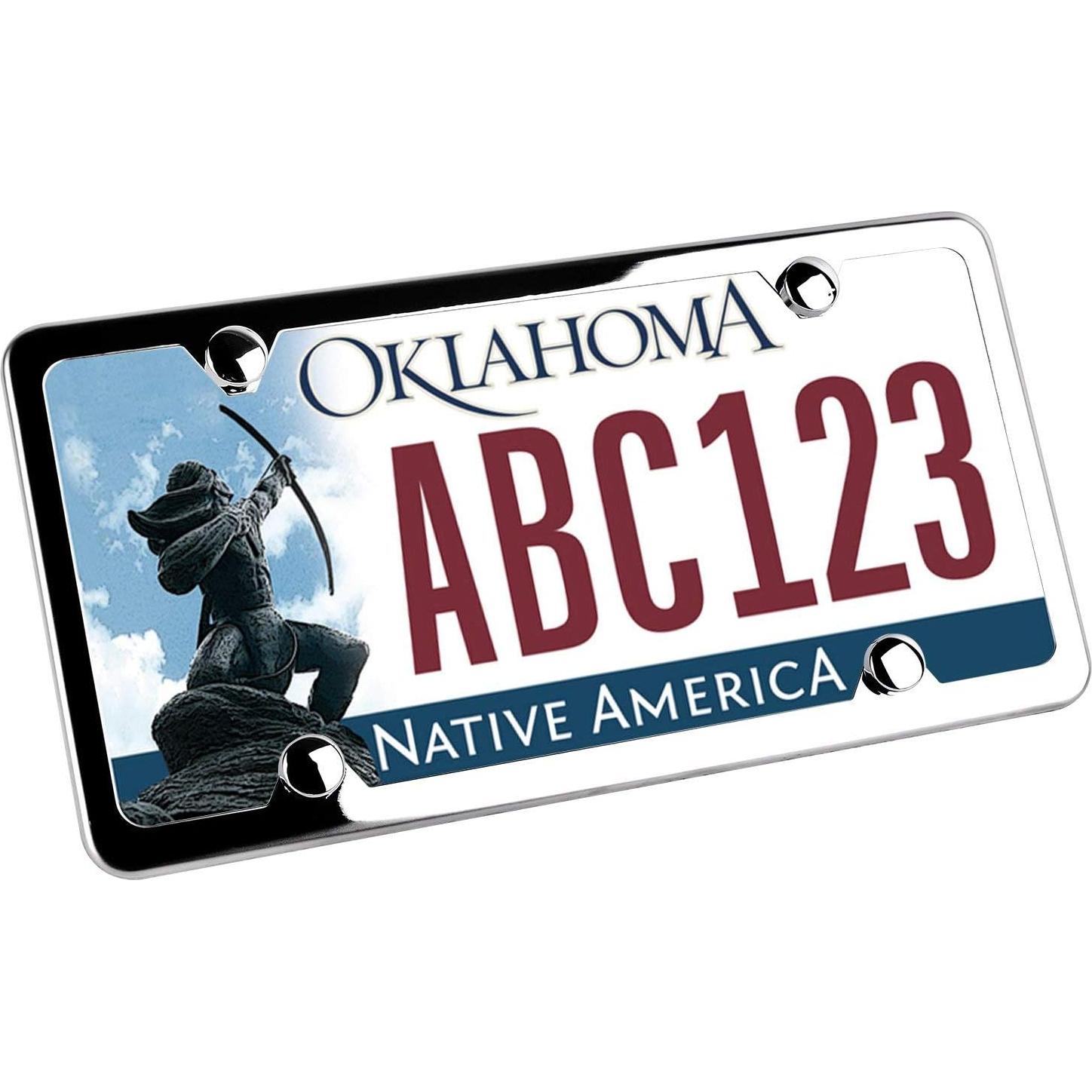 Marcos de Placa de Licencia Ohuhu Acero Inoxidable Plata 2 Pcs