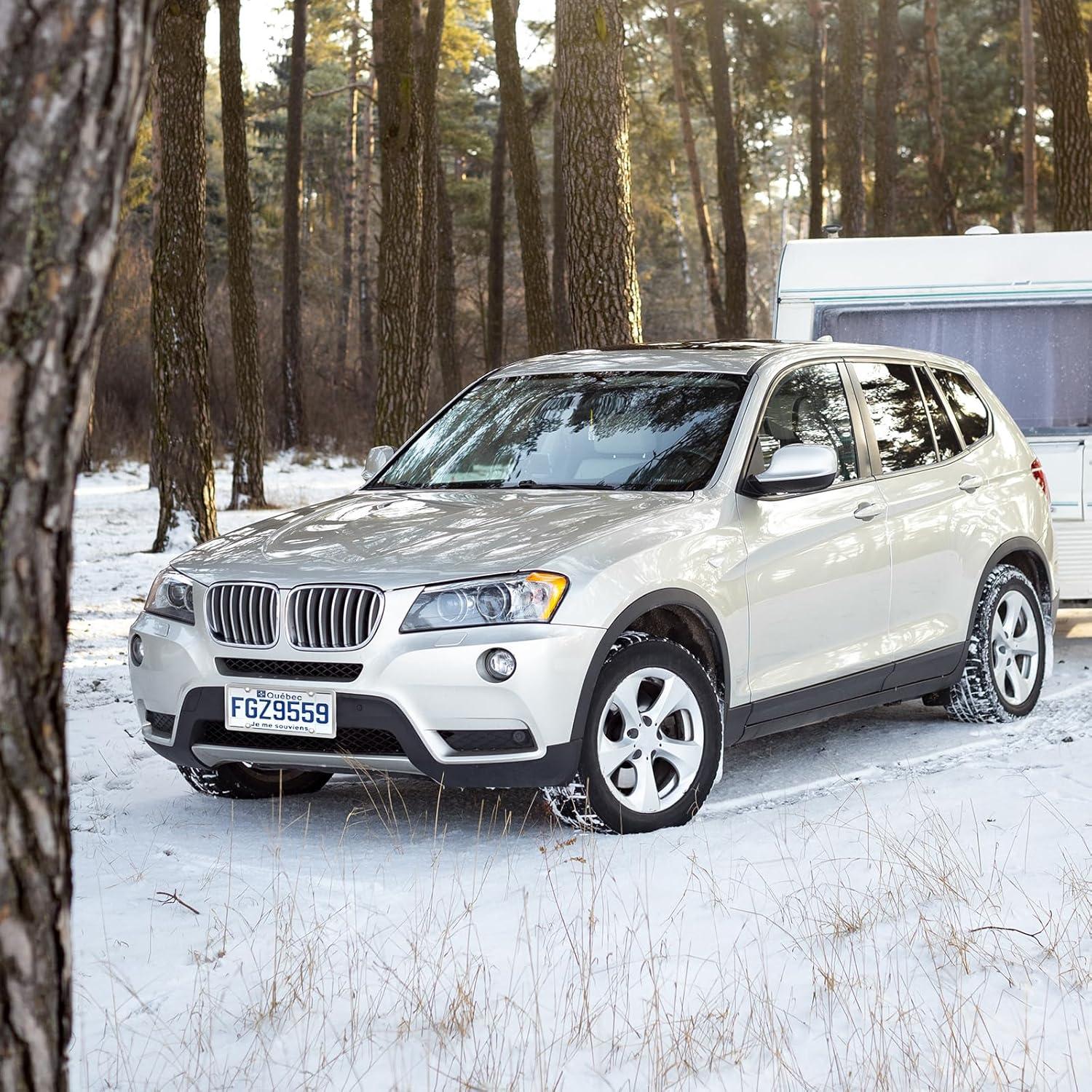 Marcos de Placa de Licencia Ohuhu Acero Inoxidable Plata 2 Pcs