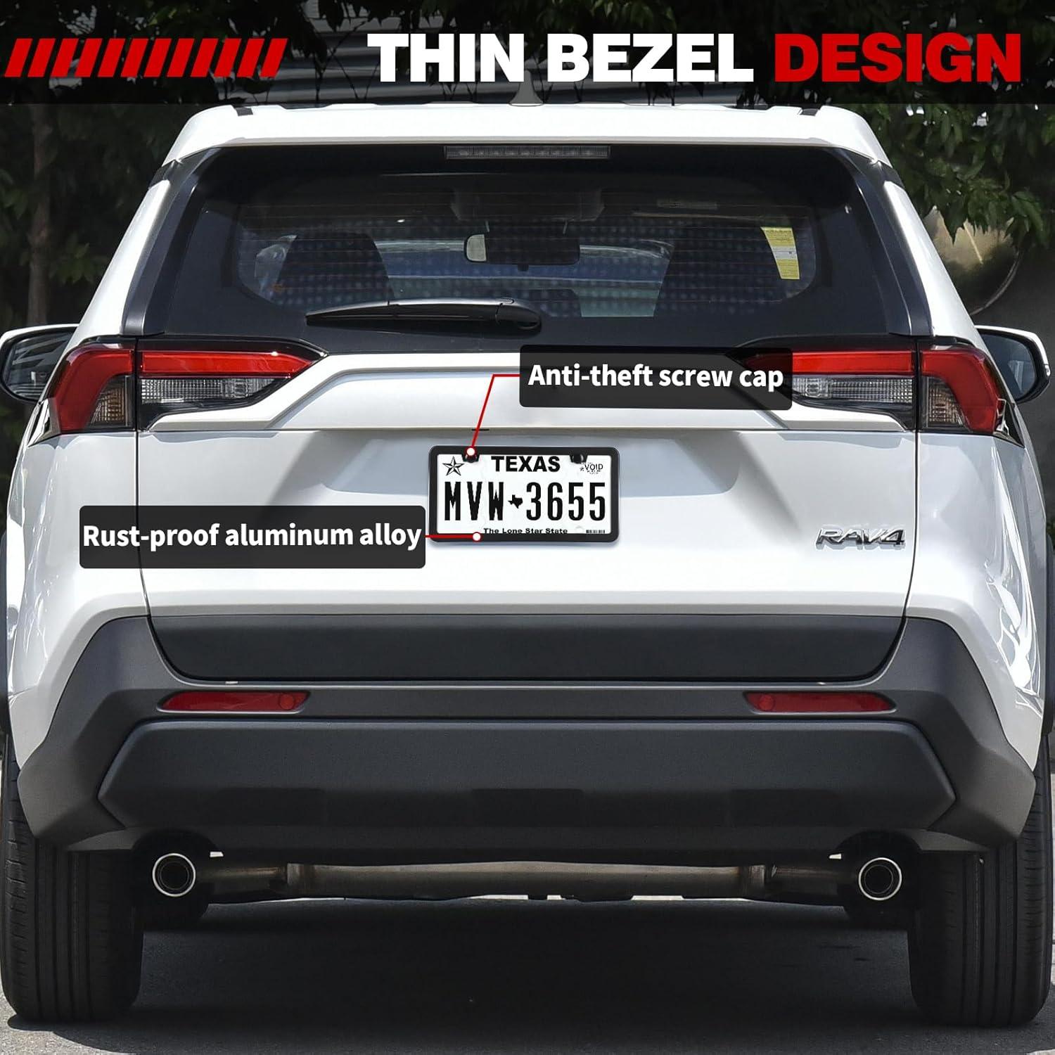 Paquete de 2 Marcos de Placas de Matrícula Negros Discount Parts