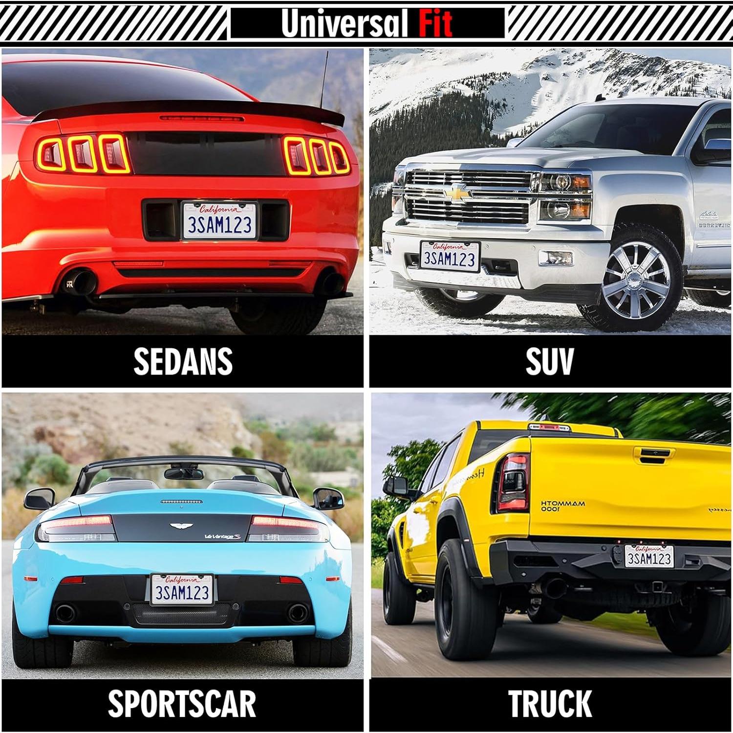 Paquete de 2 Marcos de Placas de Matrícula Negros Discount Parts