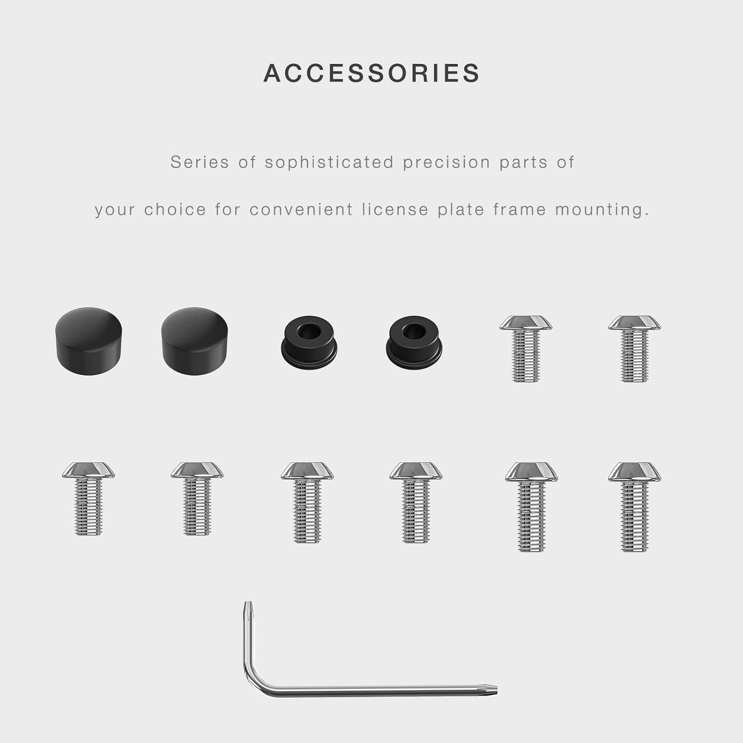 Marco de Placa de Licencia JDMstyle Negro Acero Inoxidable