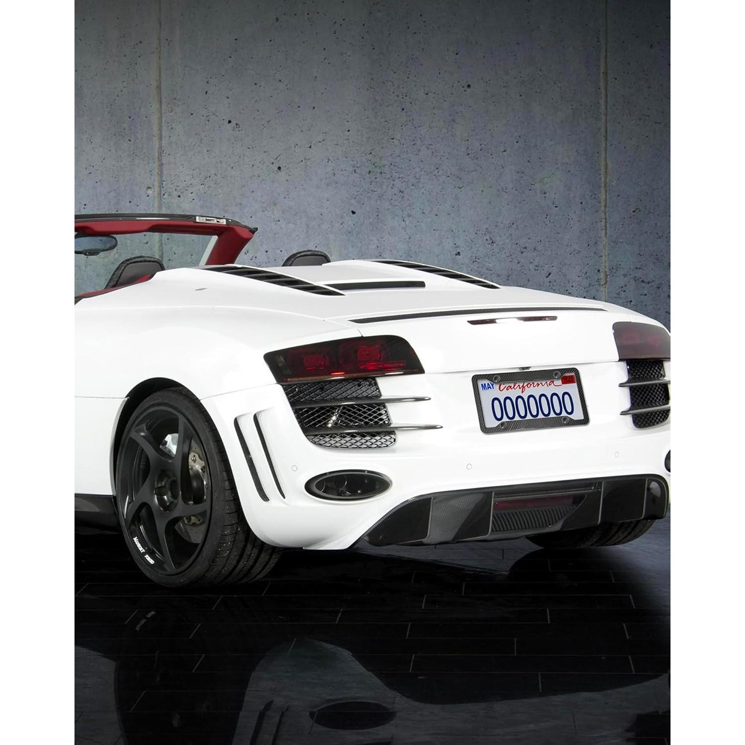 Marcos de Placas de Licencia ZXFOOG de Aluminio Carbono - 2 Pzas