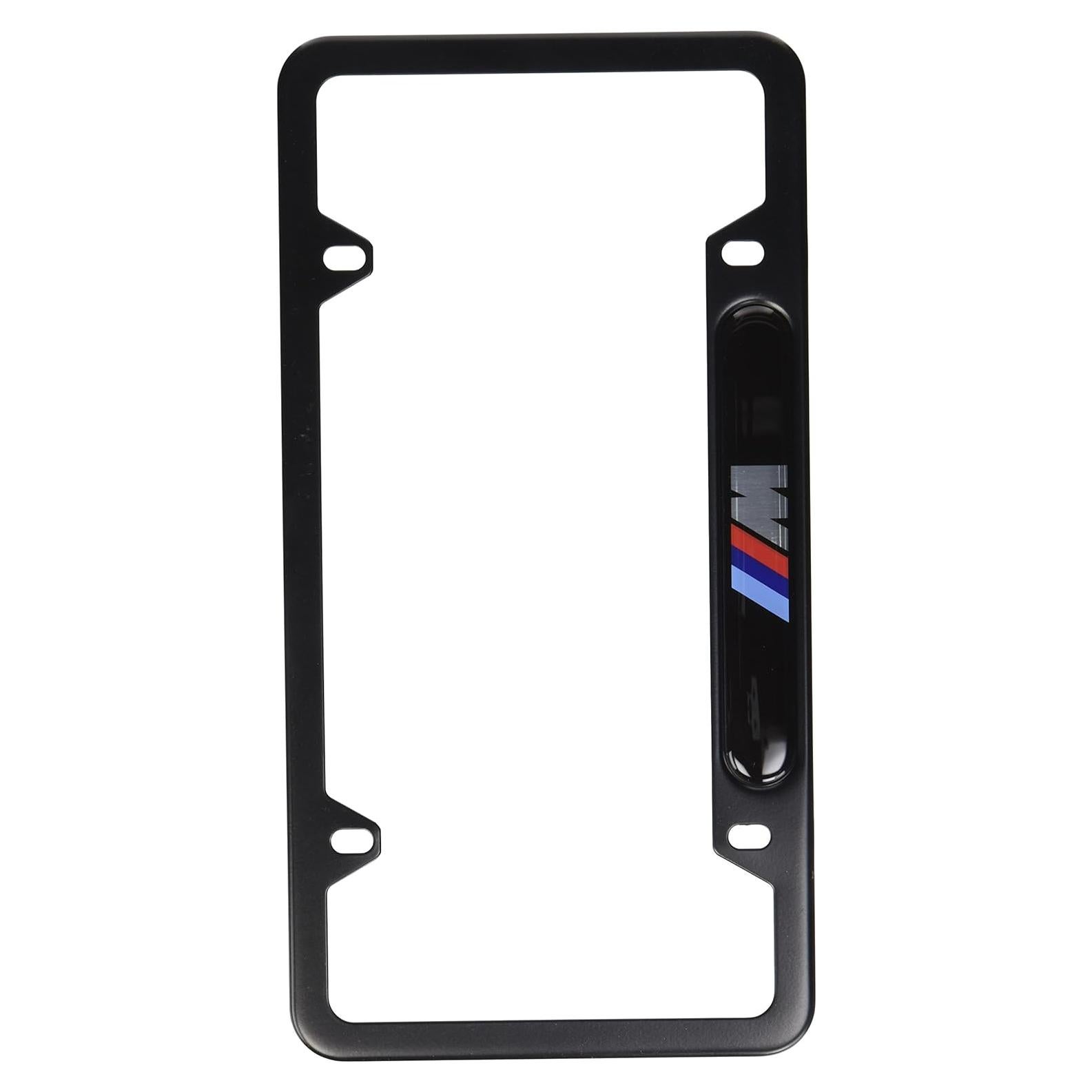 Marco de Licencia BMW Acero Inoxidable Negro Logo M 30.48x15.24cm