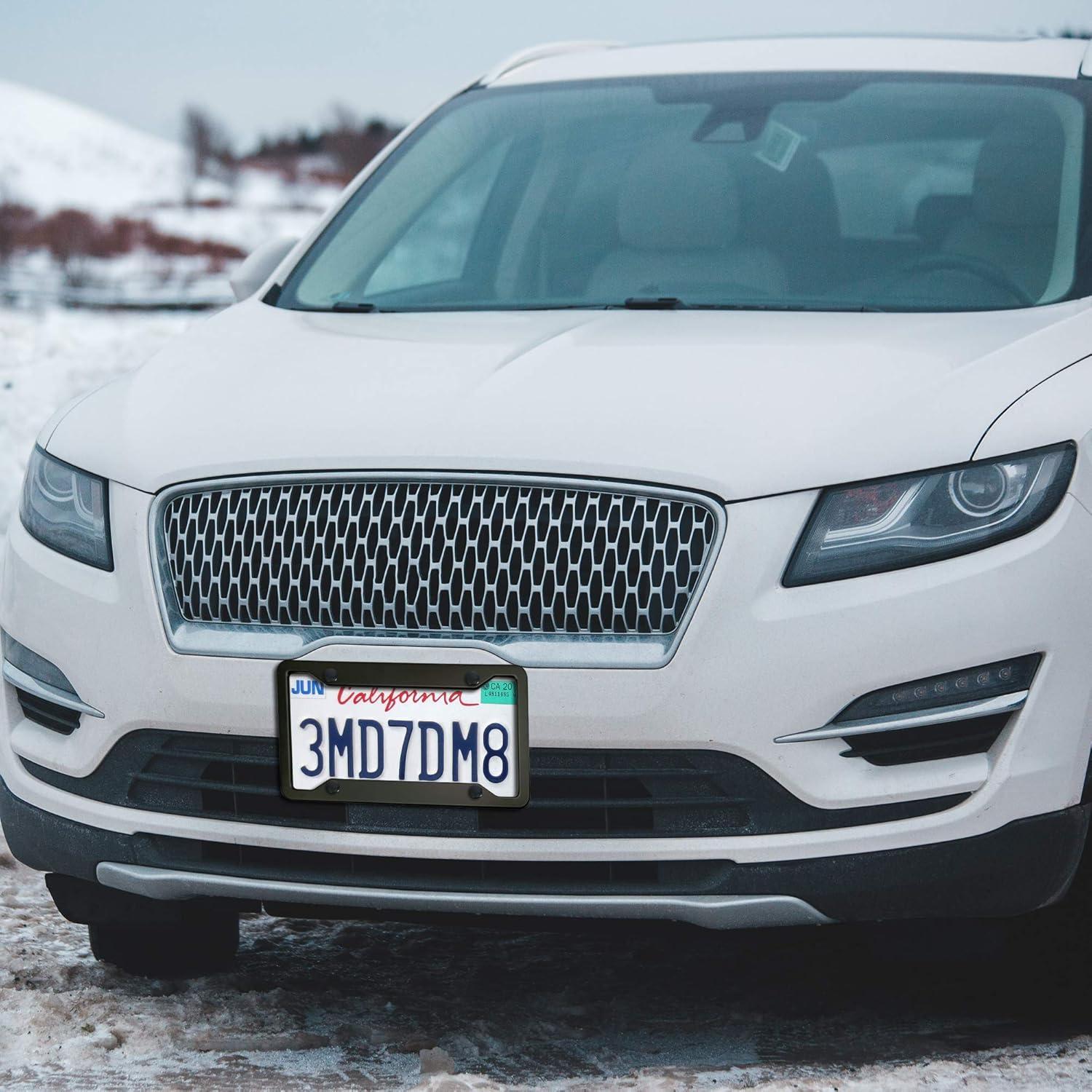 Marco de Placa de Licencia BGGTMO Aluminio Negro Mate - 2 Pzas