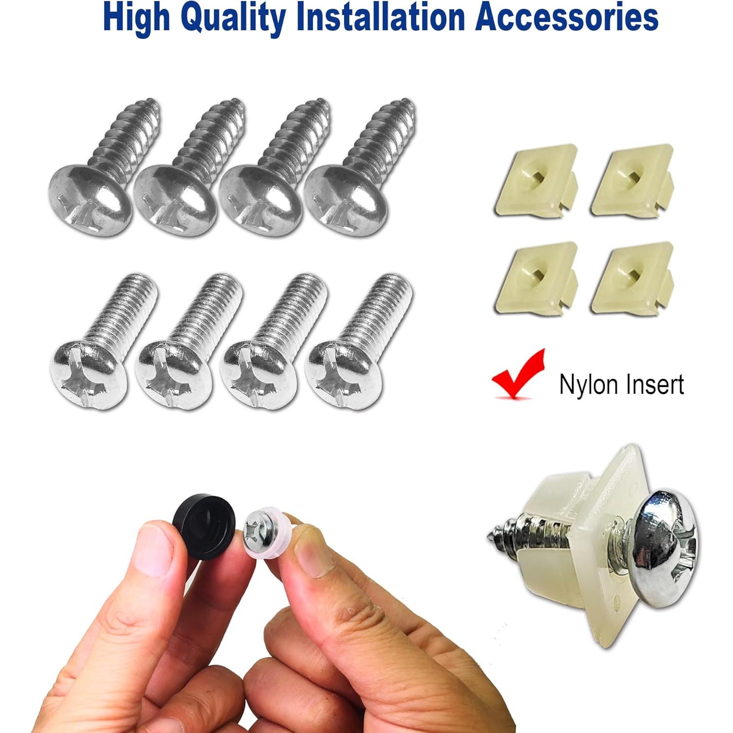 Marco de Placa de Licencia BGGTMO Aluminio Negro Mate - 2 Pzas