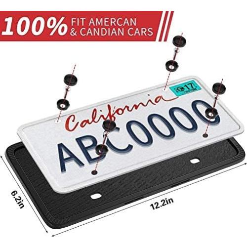 Marco de Placa de Licencia de Silicona XCLPF Negro 2 Piezas