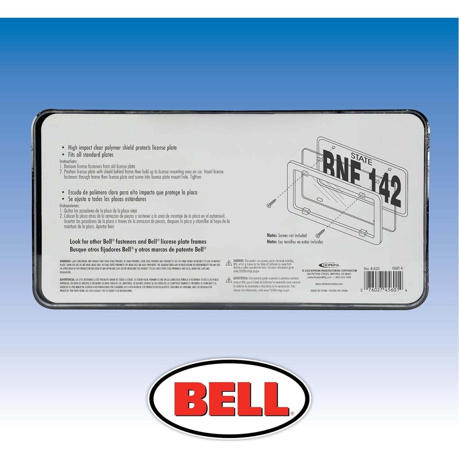 Marco de Placa de Licencia Negro Bell Automotive 30.48 cm