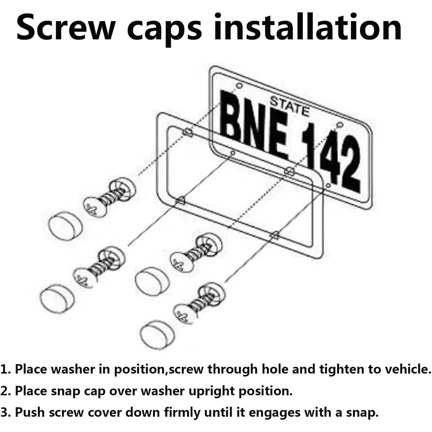 Marco de Placa de Licencia Indeed BUY Negro Acero Inoxidable 2 Pcs