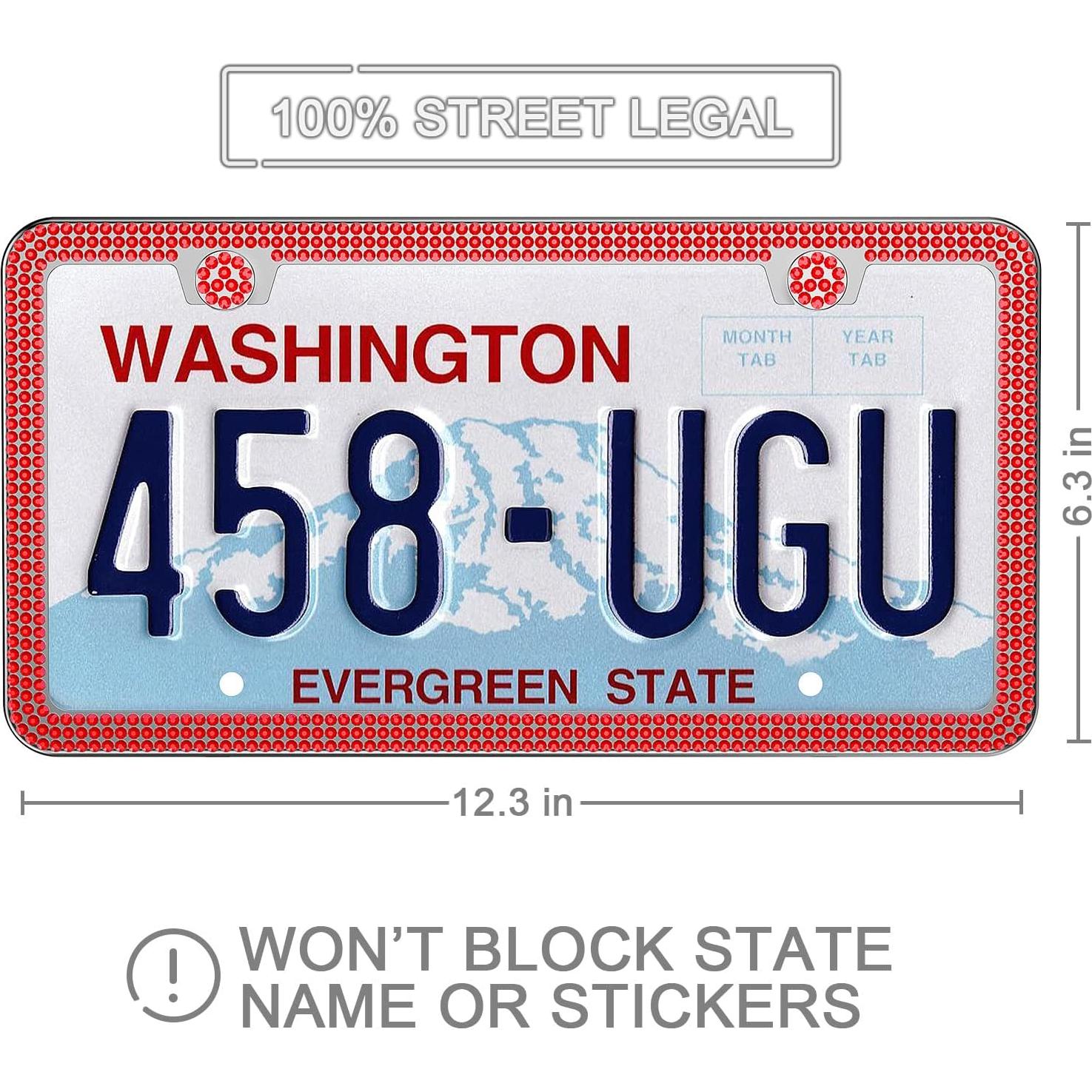 Marco de Placa de Licencia Brillante SHARE&CARE - 2 Piezas