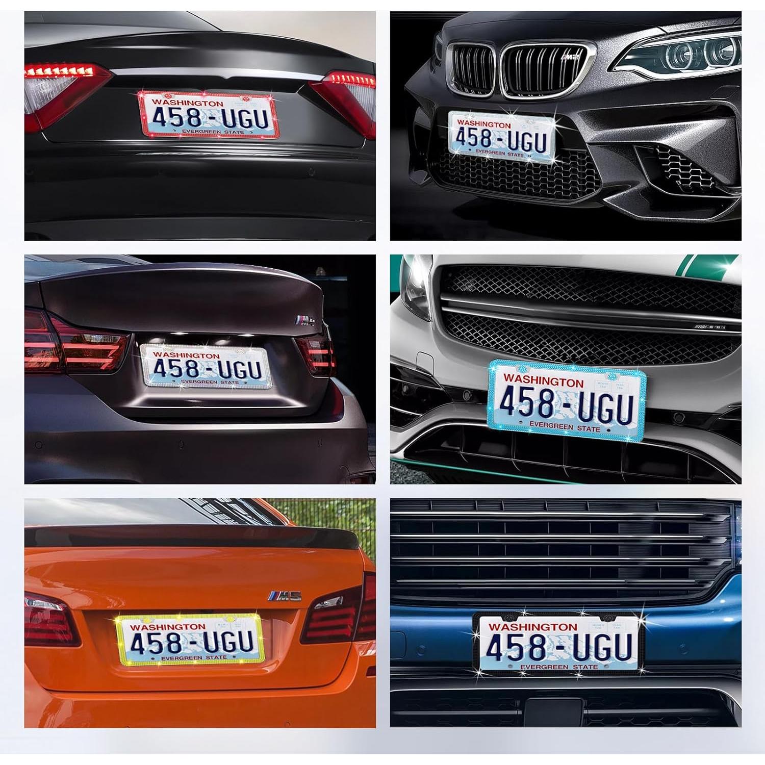 Marco de Placa de Licencia Brillante SHARE&CARE - 2 Piezas