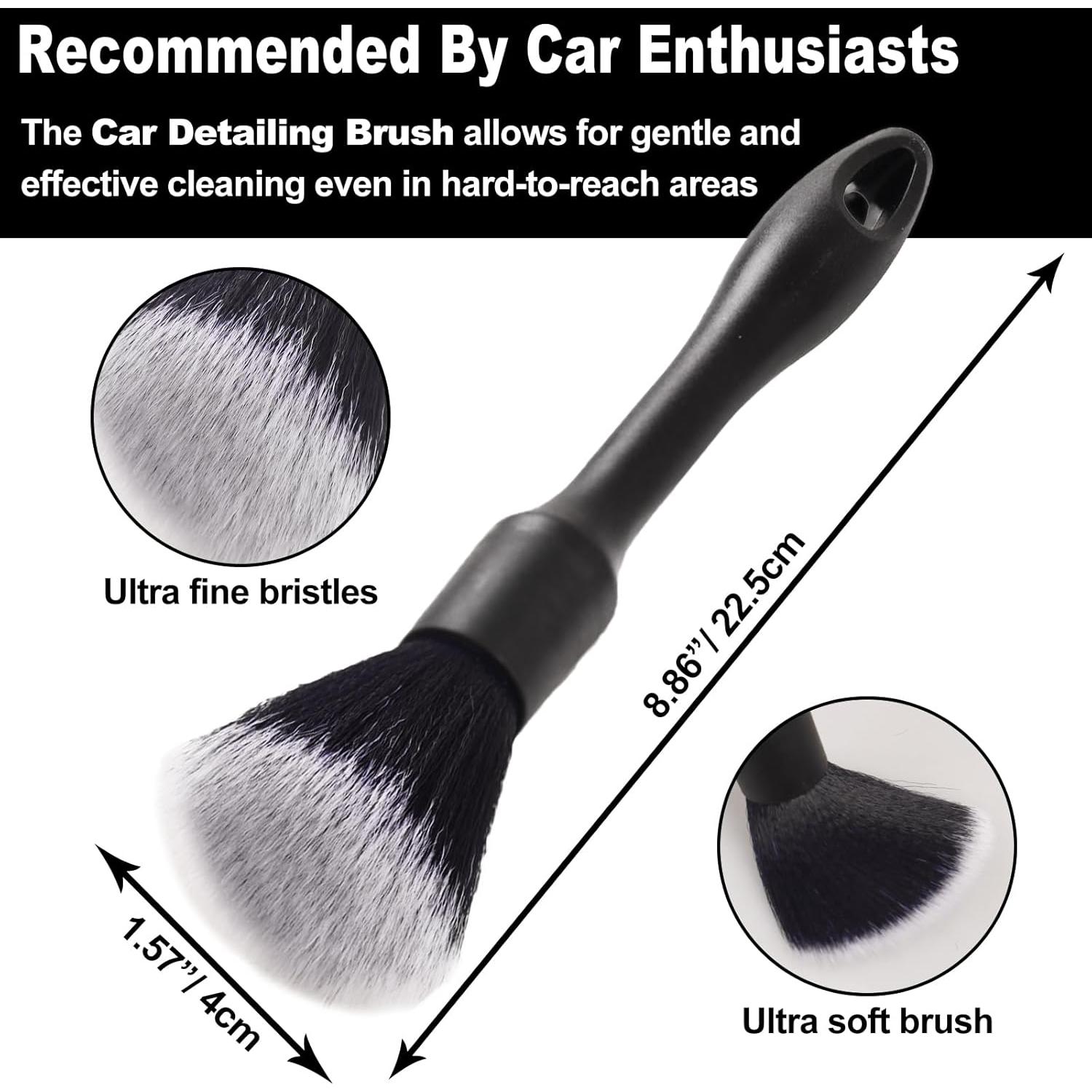 Kit de Cepillos Limpiadores de Ruedas NIKCOSMK WCB-3 Negro