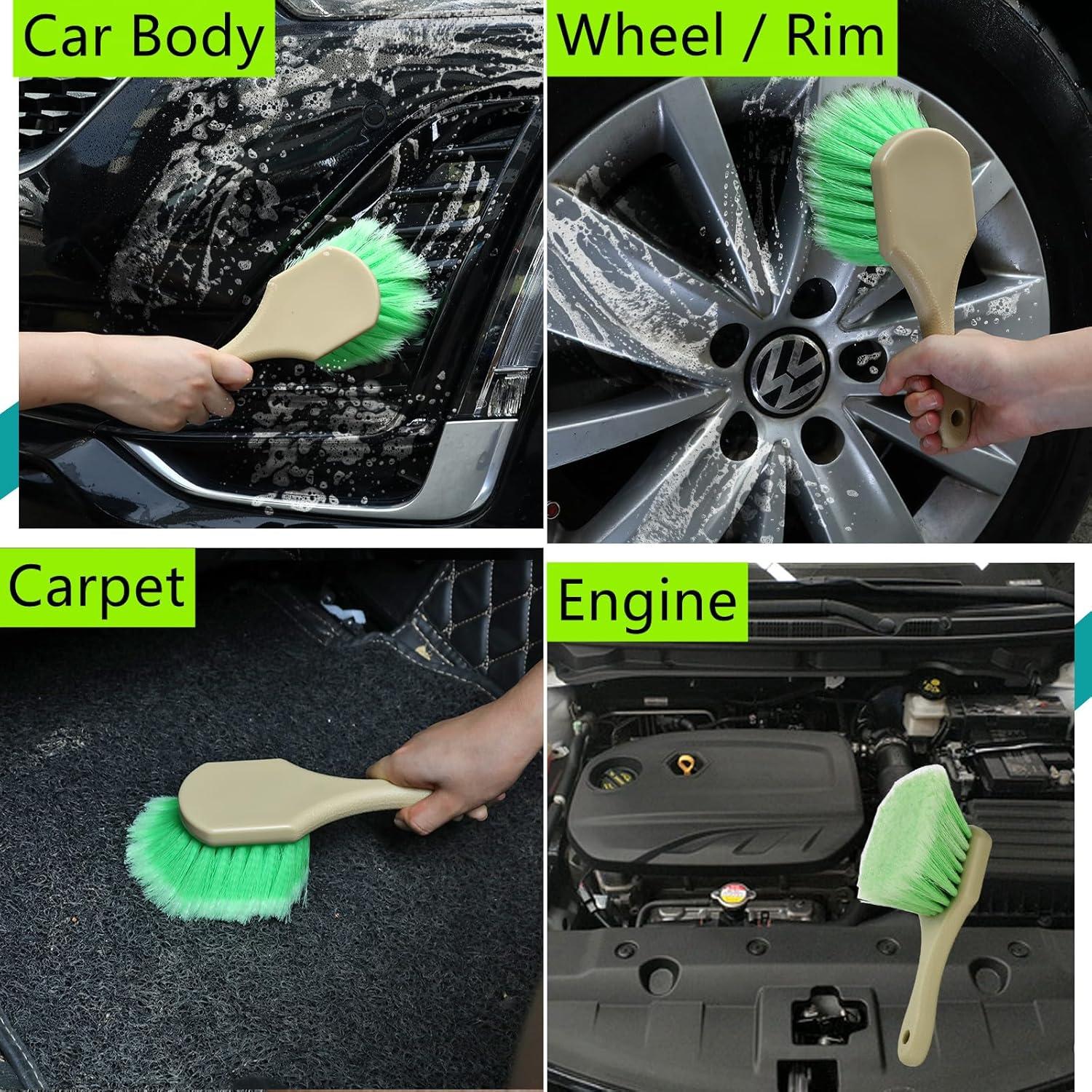 Juego de Cepillos de Limpieza Fitosy para Llantas y Neumáticos