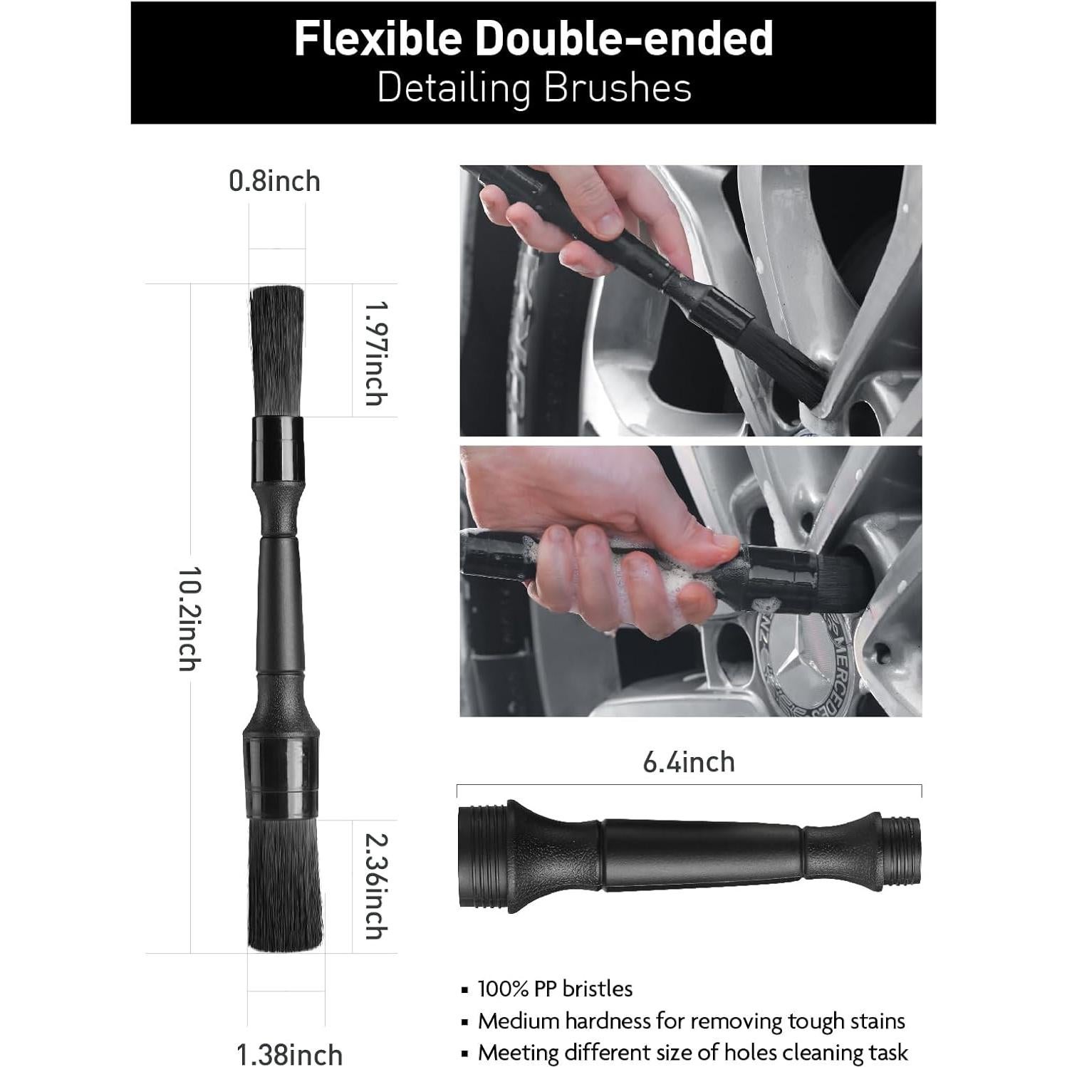 Kit de Limpieza de Ruedas de Coche 7 Piezas Fantasticlean