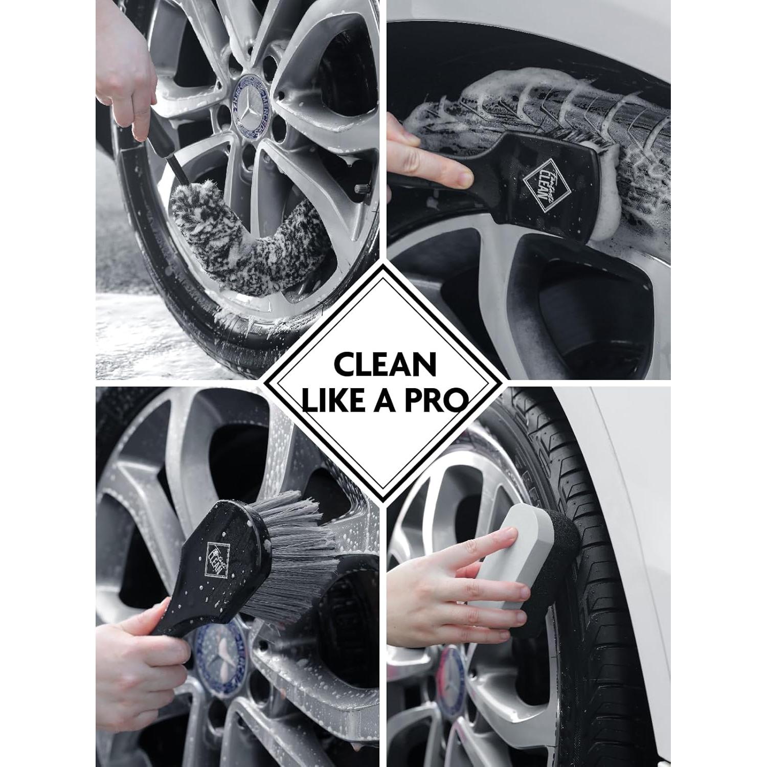 Kit de Limpieza de Ruedas de Coche 7 Piezas Fantasticlean