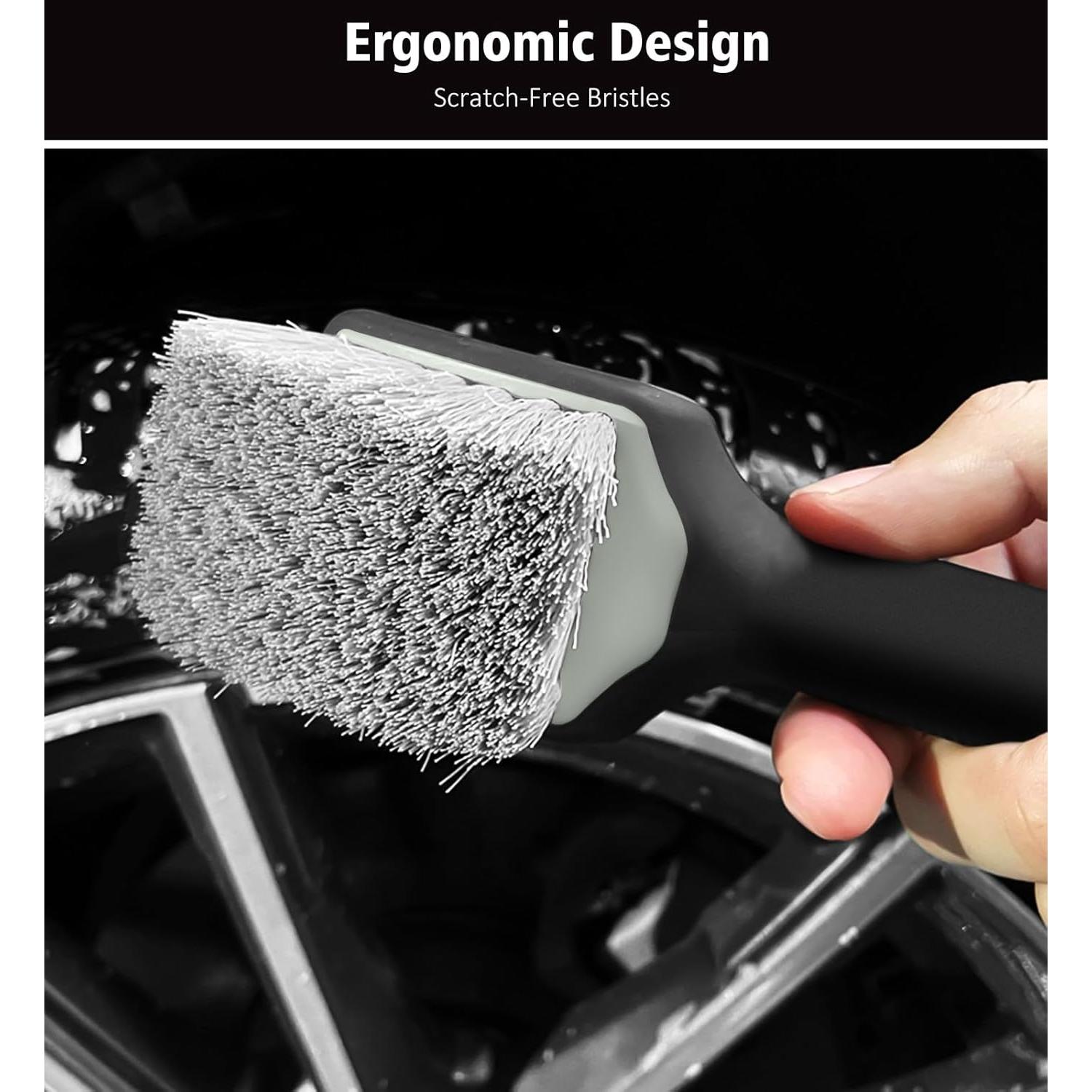 Kit de Limpieza de Ruedas YeewayVeh 4 Piezas Verde y Negro