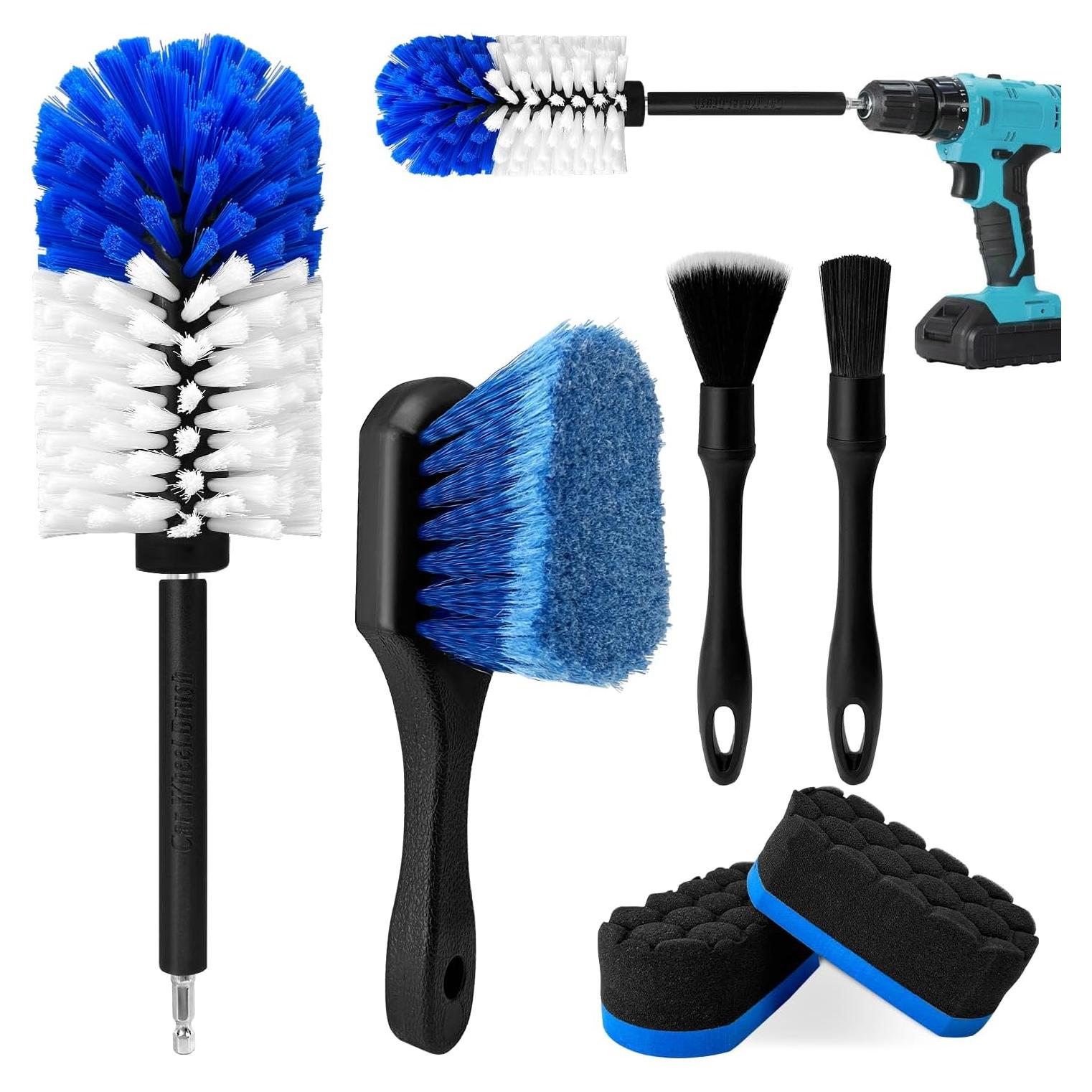 Kit de Cepillos para Ruedas HOLANHING 6 Piezas Sin Rayones