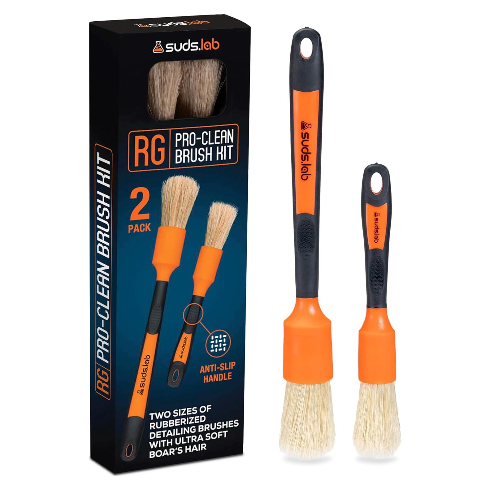 Cepillo de Detalle Suds Lab Naranja con Cerdas de Goma - 2 Unidades
