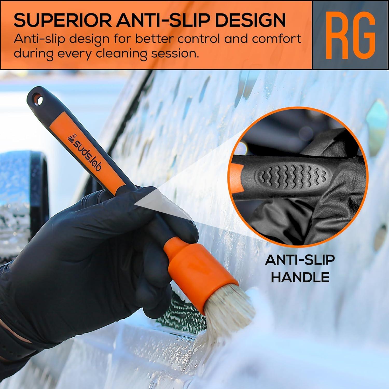 Cepillo de Detalle Suds Lab Naranja con Cerdas de Goma - 2 Unidades