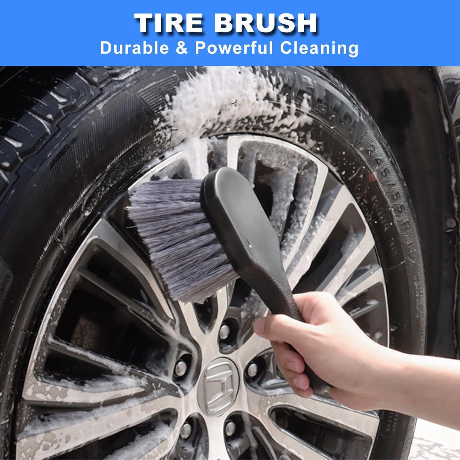 Kit de Cepillos para Ruedas NIKCOSMK 10 Piezas Limpieza Auto