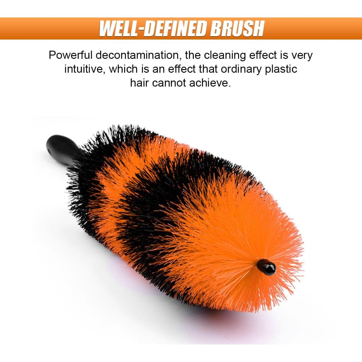 Cepillo para Ruedas de Coche SMILFUY 42 cm Naranja y Negro