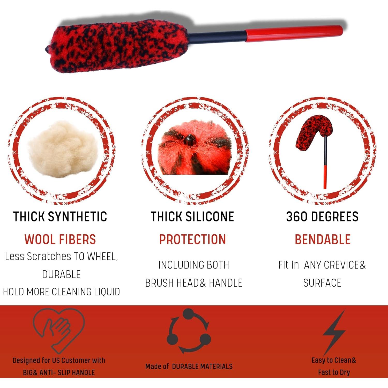 Kit de Cepillos para Limpiar Ruedas BYTTME - 4 Piezas