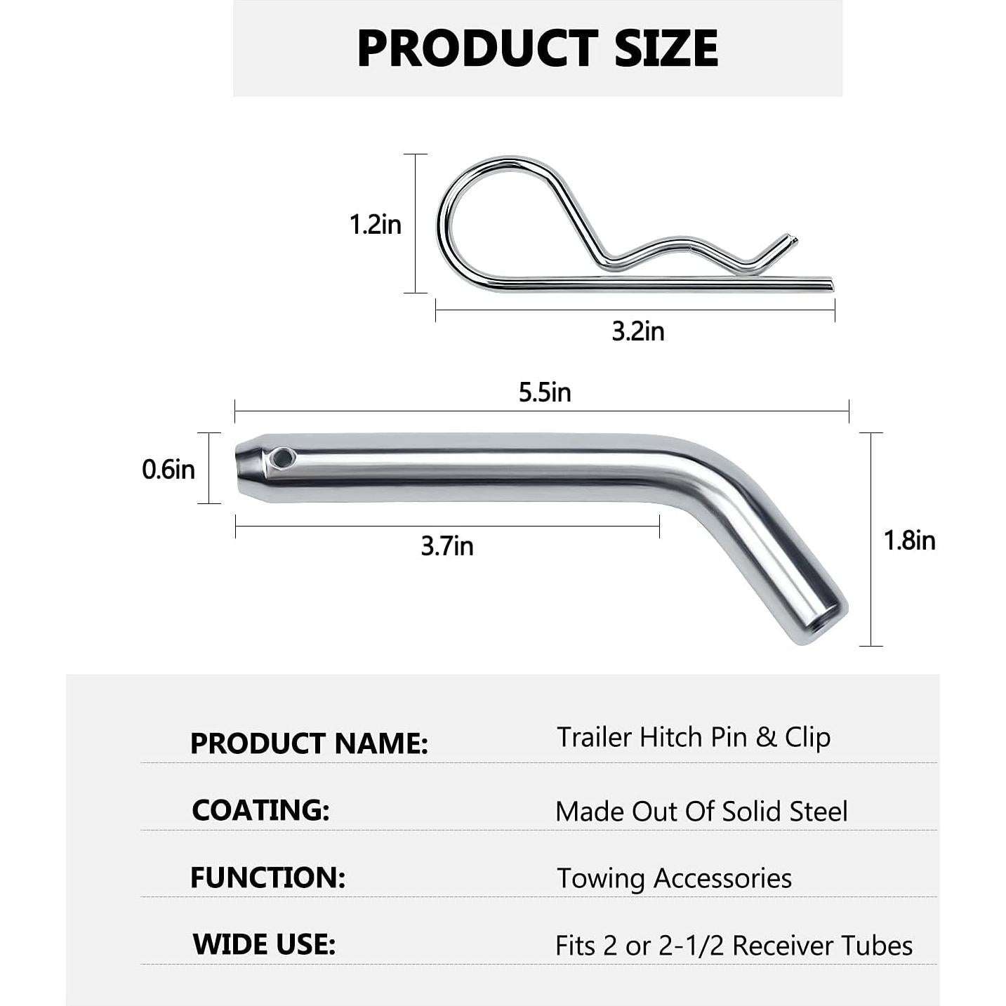 Pasador de Enganche y Clip Cenipar 5/8" (1.59 cm) Galvanizado