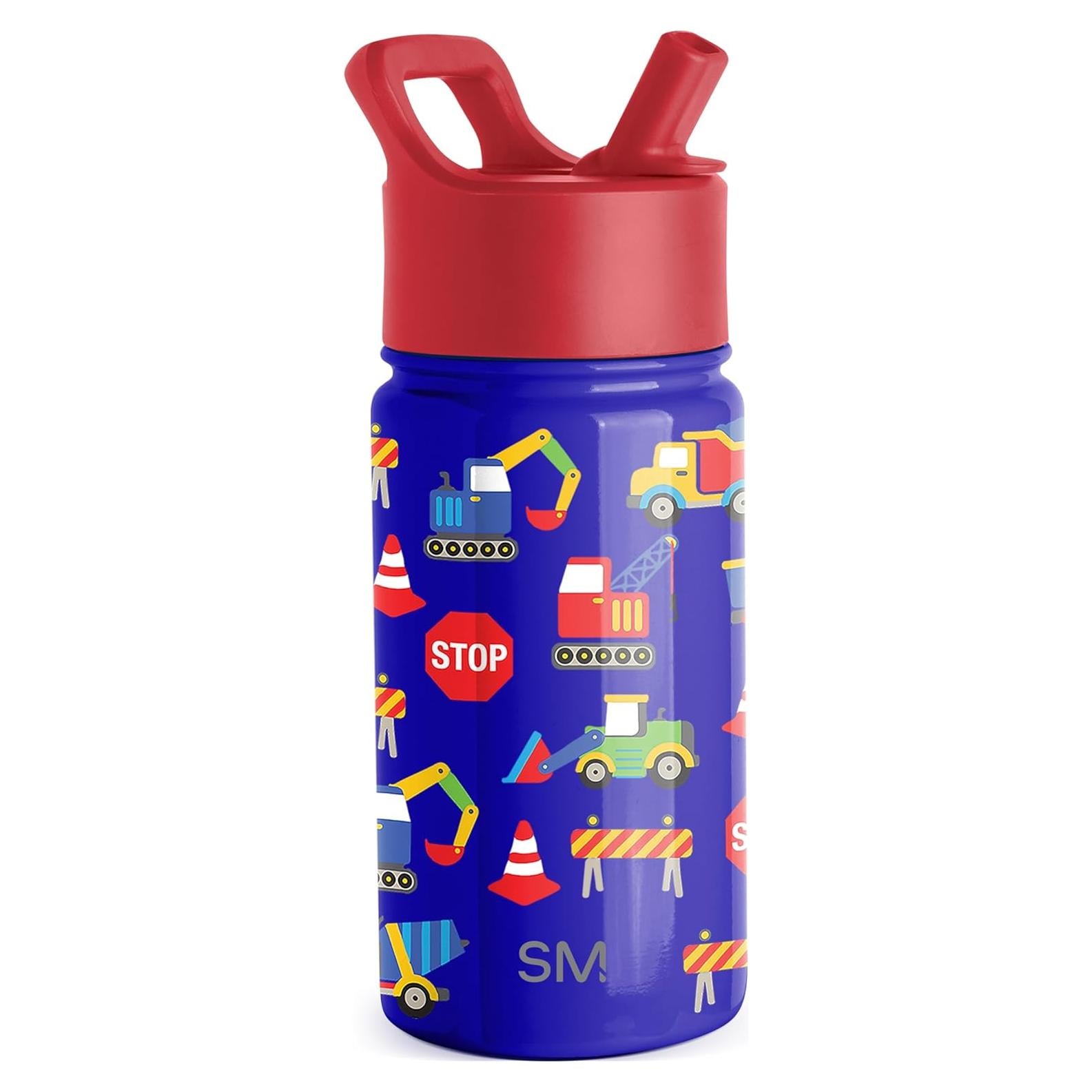 Botella de Agua Aislada Simple Modern 414ml Niños Construcción